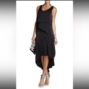 BCBGMaxAzria Black Asymmetrical High-Low Sundress